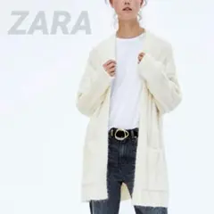 ZARAザラ S オーバーサイズニットカーディガン ニットガウン ニットコート
