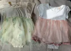 70 女の子 チュールロンパース 2点セット プティマイン アプレ セレモニー