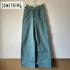 SOMETHING LISA ワイド カラーデニムパンツ S