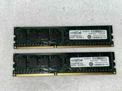 【Crucial】DDR3-1600 4GB×2枚 計8GB 箱なし 動作未確認のサムネイル