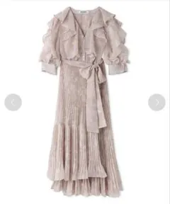 SNIDEL スナイデル フリルプリーツプリントワンピース