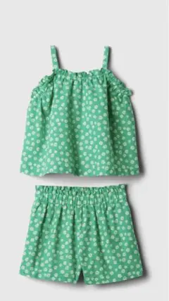 新品baby GAP セットアップ　100cm花柄　コットン　チュニック＆パンツ