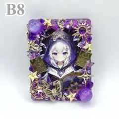 【1372】B8 硬質ケース ホイップデコ 天体 タロット 星 パープル