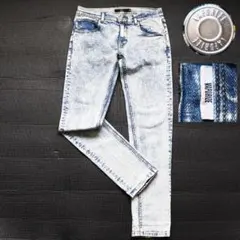 希少デザイン✨VAPORIZE スキニーデニム ケミカルウォッシュ ストレッチ