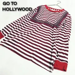 GO TO HOLLYWOODヴィンテージボーダー天竺スクエアTシャツ01人気のサムネイル