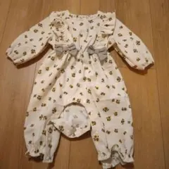 花柄フリル　ロンパース 80cm