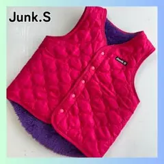 美品　ジャンクストア　キルティングベスト ピンク　キッズ　ベビー　90cm