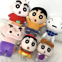 【クレヨンしんちゃん】しんちゃん　ひまわり　シロ　ぶりぶりざえもん　ぬいぐるみ