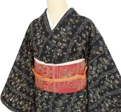 単衣　木綿着物　浴衣　Mサイズ　ウィリアムモリス　いちご泥棒　新品未使用　春夏秋 単衣 木綿着物 浴衣 Mサイズ ウィリアムモリス いちご泥棒 新品未使用