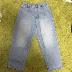 GU ジーユー デニムキャロットパンツ ブルー