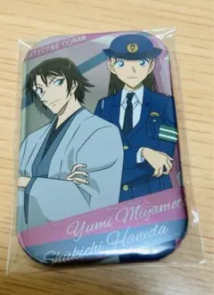 お値下げ　名探偵コナン　メタルまるかくカンバッチ 羽田秀吉&宮本由美