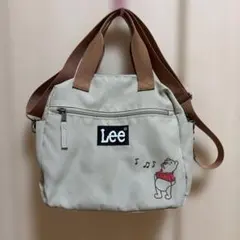 Lee ✖️Disneyプーさん　コラボ　ショルダーバッグ　２ウェイ　プーさん刺繍
