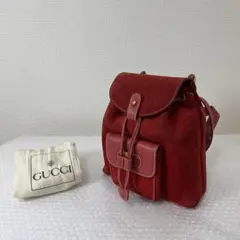 (T) グッチ バンブー リュック・デイパック　赤のサムネイル