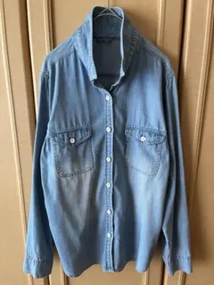 デニムシャツ 長袖 l
