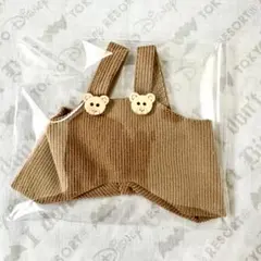 ぬいぐるみ　服　オーバーオール　カーキ ブラウン
