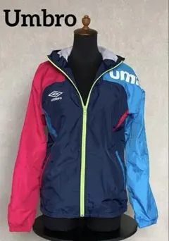 상태좋음 アンブロ ウィンドブレーカー レディース M ネイビー ピンク 블루