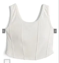 GRLカップ付きクロップド丈リブタンクトップ [dk1432]