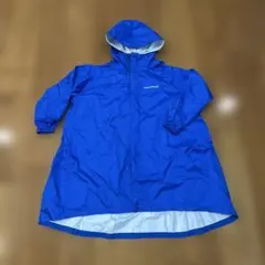 mont-bell フード付きレインコート 青 130