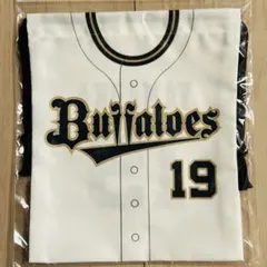 オリックス・バファローズ 山岡泰輔 ユニフォーム柄巾着