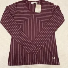 FRED PERRY F5009 バーガンディ Mサイズ 長袖のサムネイル