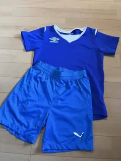 umbro サッカーウェア 120 130 上下セット ブルー