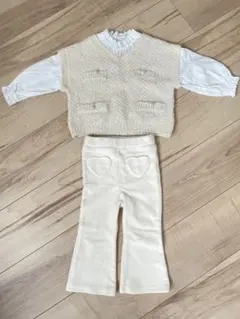 petit main ベストとシャツのセット 80