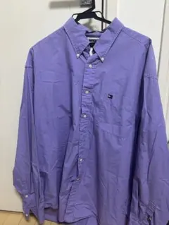 トミーヒルフィガー 長袖シャツ XL 紫