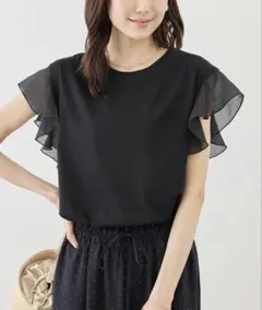 ROPE' PICNIC シルケットシアーフリルスリーブトップスのサムネイル