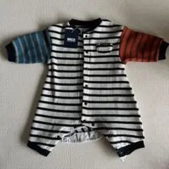 BREEZE ストライプロンパース70cm