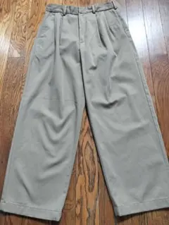 GU チノツータックバギースラックス(丈標準) MEN ベージュ Mサイズ