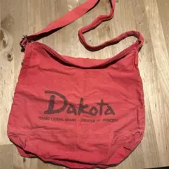 Dakota ショルダーバッグ レッド キャンバス地