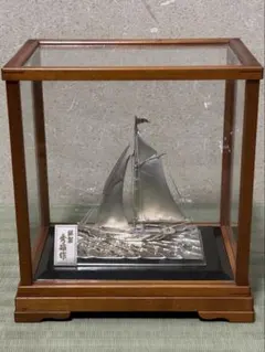 ハゼ様専用出品！希少 【純銀製】 松 光則作 ガラスケース付き