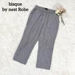 ビスクバイネストローブ テーパードパンツ 千鳥格子 ブラック M ナチュラルのサムネイル