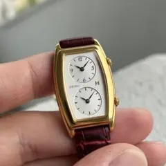 SEIKO ノイエ デュアルタイム 腕時計 ゴールド レクタンギュラー