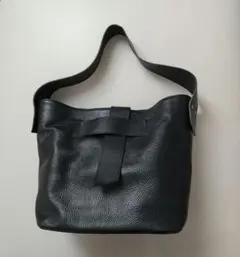 Kitamuraキタムラ レザーワンショルダーショルダーバッグ リボン 濃茶 