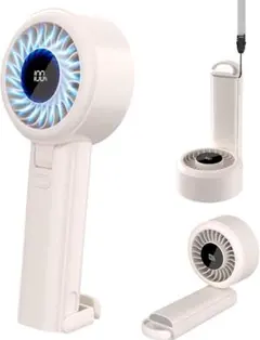 新品 ハンディファン 手持ち扇風機 LEDディスプレイ表示 3000mAh大容量