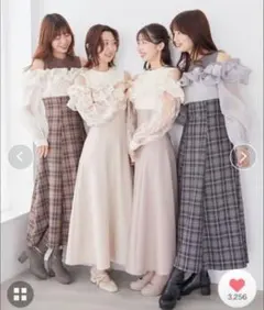 MAJESTIC LEGONのウエストきゅっとミルフィーユワンピ Mサイズ