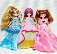 ④リカちゃん人形　ドレス込み　3体　まとめ売り　アクアシャイニー　ゆめいろリカ