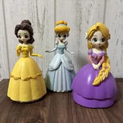 【終売品】ガチャガチャ カプキャラヒロインドールディズニープリンセス 3点