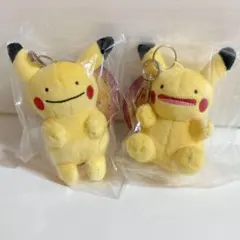 ポケモンへんしん メタモン ピカチュウ ぬいぐるみキーホルダー　2つセット韓国