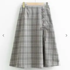 MAJESTIC LEGON レースアップチェックスカート　チェック