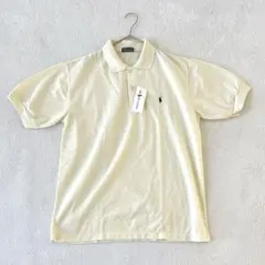 未使用級 Polo ポロシャツ ポニーロゴ刺繍 アイボリー サイズXL