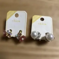 chica フラワー パール イヤリング 2個セットのサムネイル