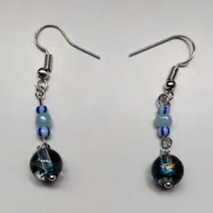 水風船ガラスビーズピアス