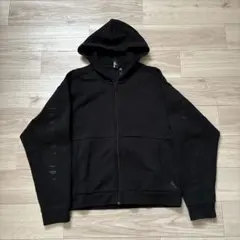 アディダス adidas メンズ ジップアップ パーカー Lサイズ 黒
