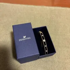 Swarovski ゴールドダブルチェーンブレスレット