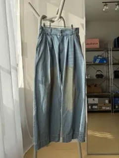 【soerte】ワイドバギーヴィンテージライクデニムパンツ