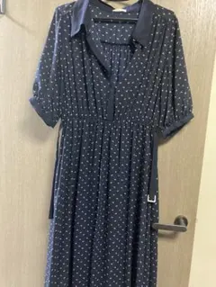 GLACIER ネイビー シャツワンピース Lサイズ