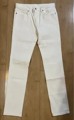 GU デニムストレートパンツ　ホワイト28inch
