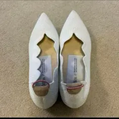 【新品未使用】オッフェン Offen　ホワイトレース編みフラットシューズ item344145670601-1-2.jpg